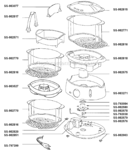 Part Location Diagram of SS-982771 T-Fal Bowl/Vapor/Large