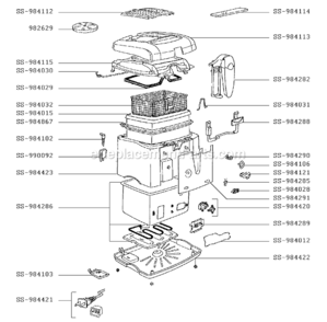 Part Location Diagram of SS-990092 T-Fal Switch