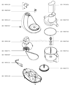 Part Location Diagram of SS-989123 T-Fal Half Housing/Upper