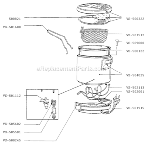 Part Location Diagram of VS-504025 T-Fal Body And Handle