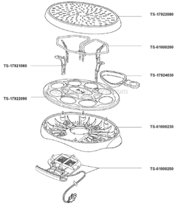 Page A Diagram and Parts List for 7822762  T-Fal Grill