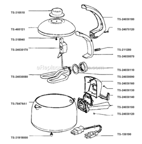 Page A Diagram and Parts List for 7848162  T-Fal Kettle