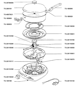 Page A Diagram and Parts List for 7853172  T-Fal Hot Plate