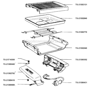 Page A Diagram and Parts List for 7880162  T-Fal Grill