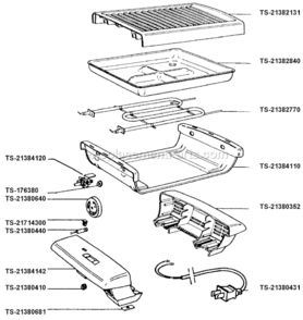 Page A Diagram and Parts List for 7880972  T-Fal Grill