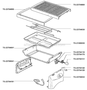Page A Diagram and Parts List for 7881762  T-Fal Grill