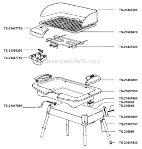 Page A Diagram and Parts List for 7896172  T-Fal Grill