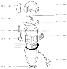 Page A Diagram and Parts List for 810044  T-Fal Coffee Maker