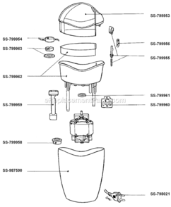 Part Location Diagram of SS-192585 T-Fal Cord/Power Supply
