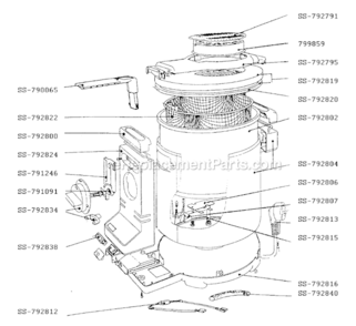 Part Location Diagram of SS-792816 T-Fal Base Plate