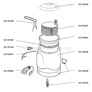 Part Location Diagram of SS-793291 T-Fal Thermostat/Security