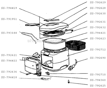 Part Location Diagram of SS-792636 T-Fal Signal Lamp