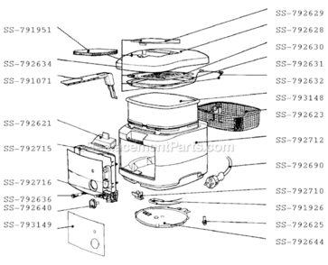 Part Location Diagram of SS-792716 T-Fal Thermostat