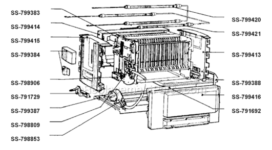 Part Location Diagram of SS-798906 T-Fal Support/Switch