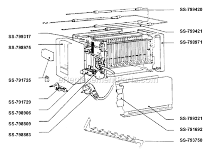 Page A Diagram and Parts List for 844641D  T-Fal Toaster