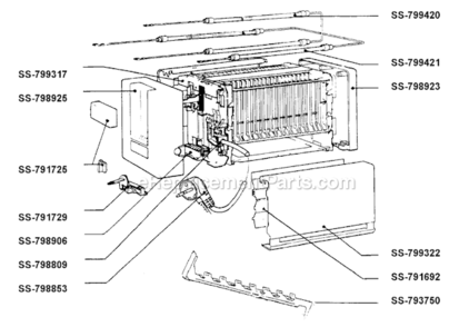 Page A Diagram and Parts List for 844840D  T-Fal Toaster