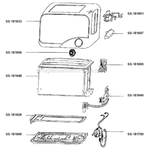 Part Location Diagram of SS-181660 T-Fal Base Plate And Foot