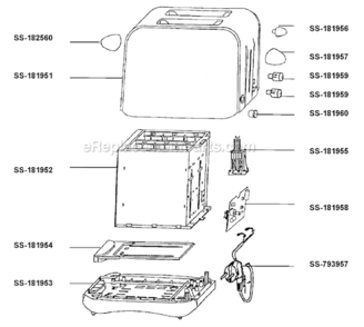 Part Location Diagram of SS-181955 T-Fal Switch