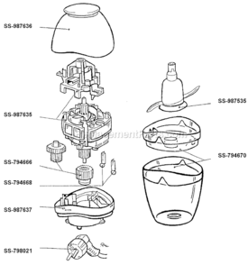 Part Location Diagram of SS-987636 T-Fal Half Housing/Upper