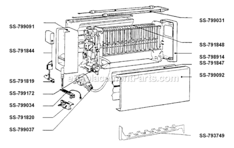 Page A Diagram and Parts List for 874140  T-Fal Toaster