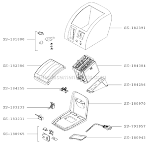 Page A Diagram and Parts List for 874441A  T-Fal Toaster
