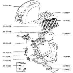 Part Location Diagram of SS-182967 T-Fal Shell/White.T-Fal