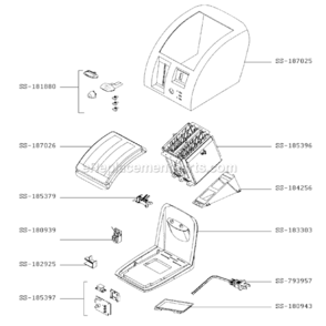 Page A Diagram and Parts List for 874950C  T-Fal Toaster
