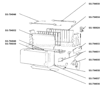 Page A Diagram and Parts List for 878040  T-Fal Toaster