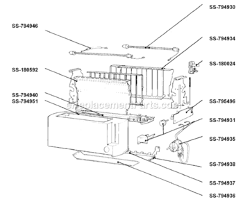 Page A Diagram and Parts List for 878041  T-Fal Toaster