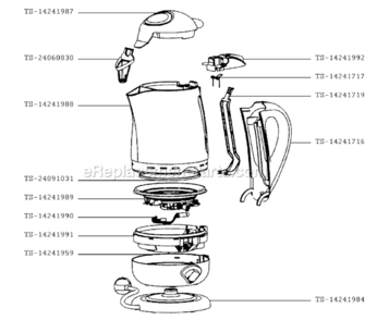 Part Location Diagram of MS-621592 T-Fal Cover/White And Hook Lock