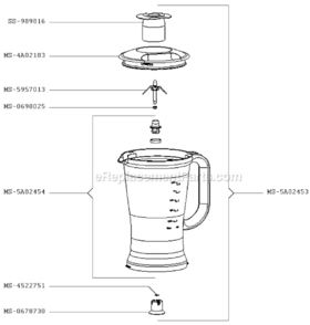 Part Location Diagram of MS-4522751 Krups Washer-Stainless Steel