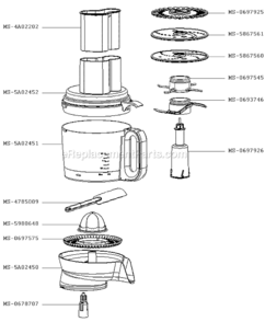 Part Location Diagram of MS-0678707 T-Fal Transmission Shaft