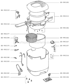 Part Location Diagram of SS-992197 T-Fal Support/Fuse And Spring