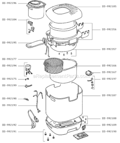 Page A Diagram and Parts List for FR101350/7DA  T-Fal Deep Fryer