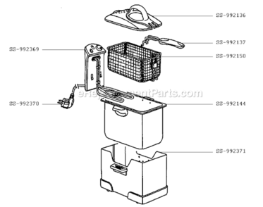 Part Location Diagram of SS-992137 T-Fal Handle/Black
