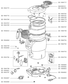 Part Location Diagram of SS-984792 T-Fal Body/White