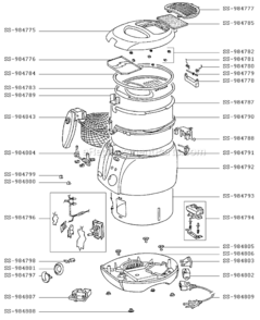 Page A Diagram and Parts List for FR400552/8D  T-Fal Deep Fryer