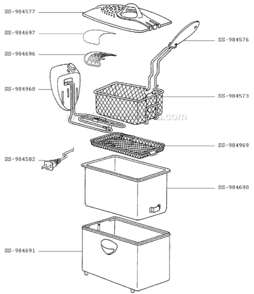 Part Location Diagram of SS-991972 Krups Power Cord