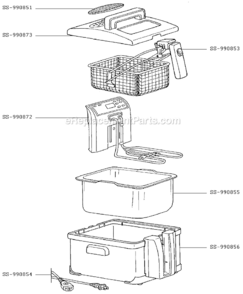 Page A Diagram and Parts List for FR401751/A8  T-Fal Deep Fryer