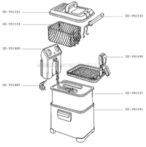 Part Location Diagram of SS-992896 T-Fal Cord/Black