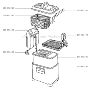 Part Location Diagram of SS-992341 T-Fal Handle