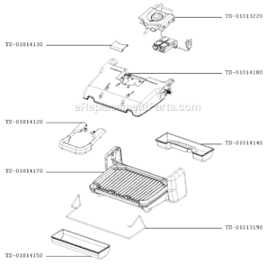 Page A Diagram and Parts List for GC400663/1P  T-Fal Grill