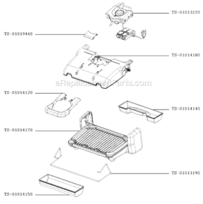 Page A Diagram and Parts List for GC400962/1P  T-Fal Grill