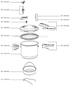 Page A Diagram and Parts List for P2504239/AWA  T-Fal Pressure Cooker