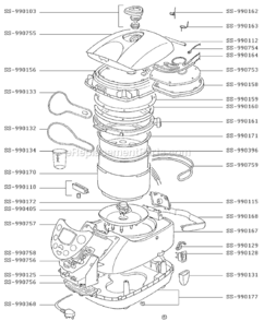 Part Location Diagram of SS-990158 T-Fal Seal/White