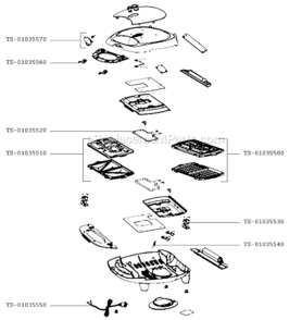 Page A Diagram and Parts List for SW610062/BU  T-Fal Waffle Maker