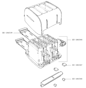Part Location Diagram of SS-186547 T-Fal Knob/Black