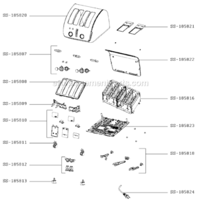 Part Location Diagram of SS-185821 T-Fal Drawer/Black