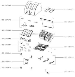 Part Location Diagram of SS-187178 T-Fal Knob