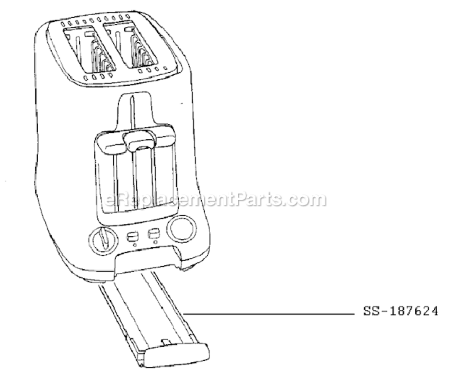 Page A Diagram and Parts List for TT450051/8W  T-Fal Toaster